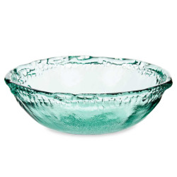 GLASS VASE AZTECA 21CM
