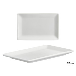 PLATEAU RECTANGULAIRE EN PORCELAINE 20CM