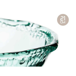 GLASS VASE AZTECA 21CM