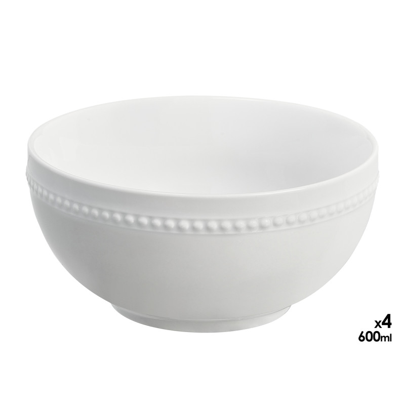 SET 4 BOL À POIS 600ML