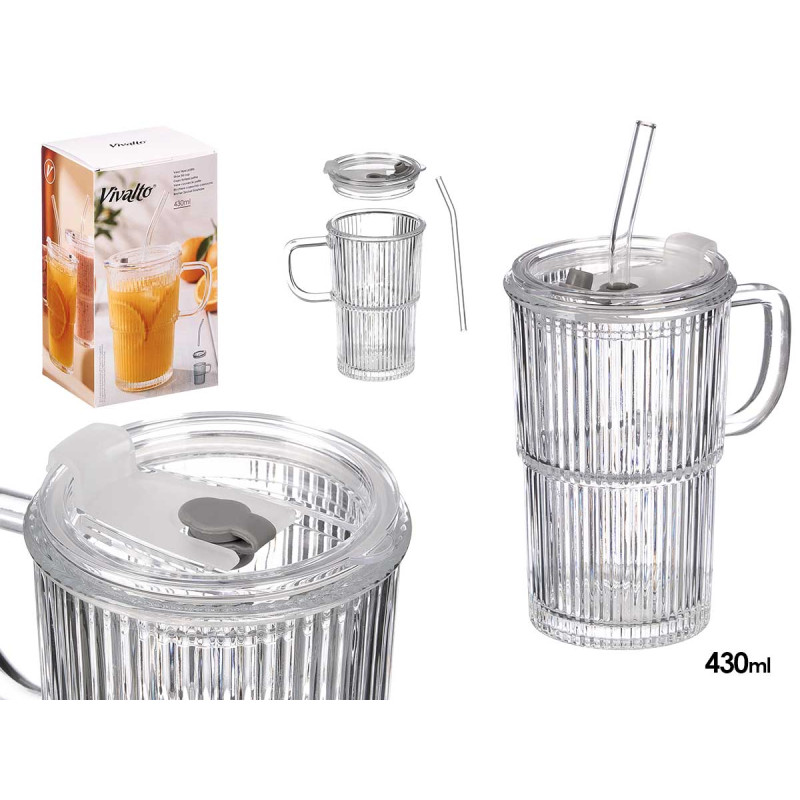 BICCHIERE MANICO, COPERCHIO CANNUCCIA 430ML