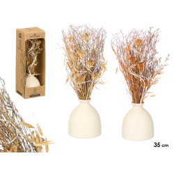 VASE À FLEURS BOULE ASSORT 2 COULEURS