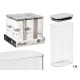 BARATTOLO RETTANGOL BOROSILICAT 1,8L TAPPO ACCIAIO
