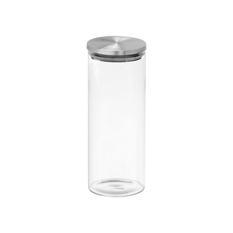 1,8L ROUND BOROSILICATE JAR STEEL LID