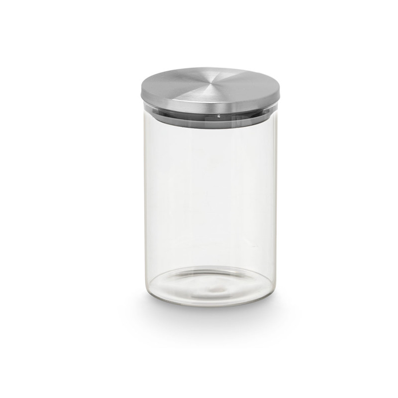 POT ROND BOROSILICATE 1,1L COUVERCLE ACIER 