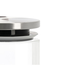 1,1L ROUND BOROSILICATE JAR STEEL LID