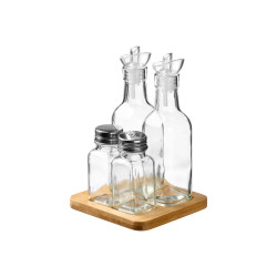 SET OIL CRUET VINEGAR SALT SHAKER PEPPER SHAKER