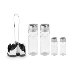 SET 4 HUILIER VINAIGRIER ET POTS À ÉPICES