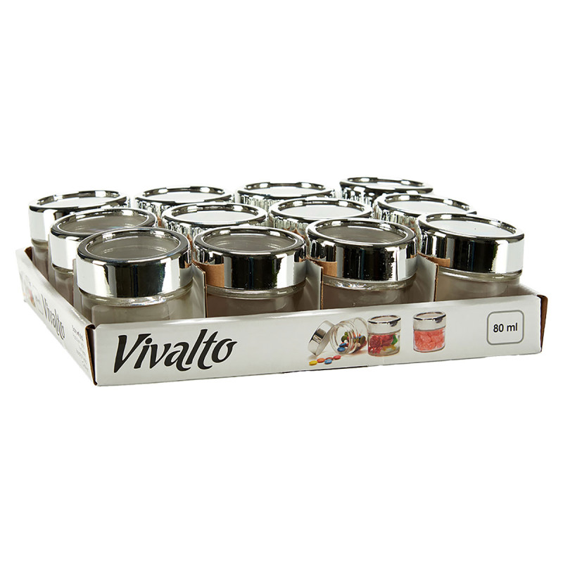 VASO ROTONDO VETRO TRASPARENTE COPERCHIO