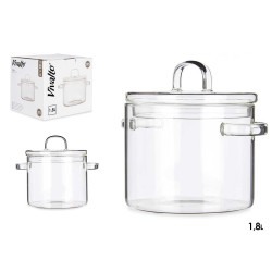 CAÇAROLA VIDRO BOROSILICATO 1800ML 