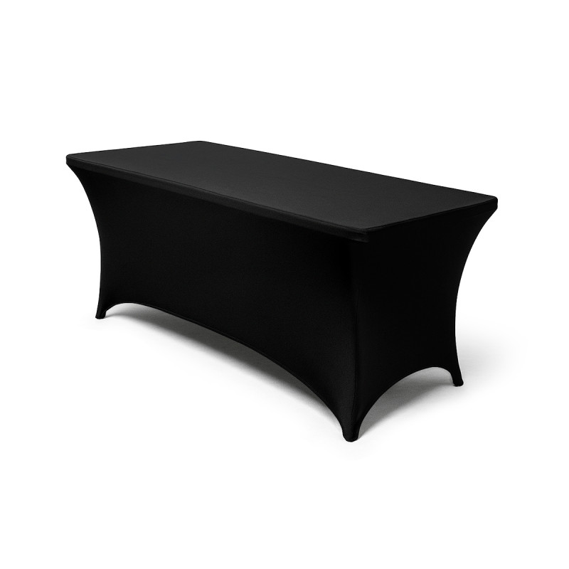 BLACK ADJUSTABLE TABLE COVER