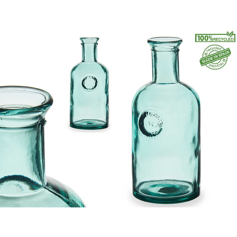 DECORATIVE GLASS BOTTLE STAMP 27CM SMALL 1.5L