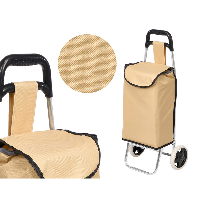 BROWN SHOPPING TROLLEY 24L