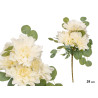 BOUQUET 5 FLEURS OUVERTES BLANCHES 36CM