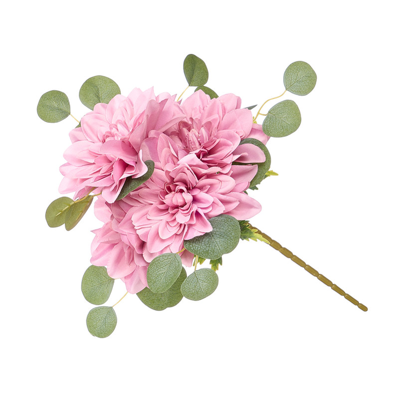 5 OPEN PINK FLOWERS 36CM