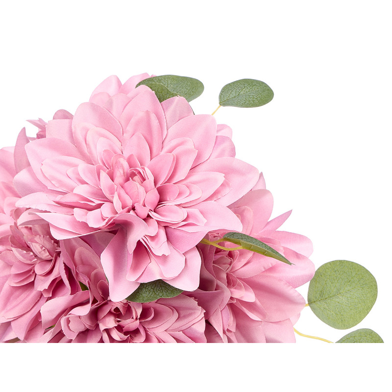 RAMO 5 FLORES ABIERTAS ROSA 39CM