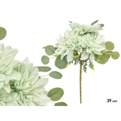 5 OPEN GREEN FLOWERS 36CM