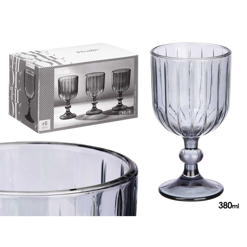 380ML SMOKY STRIPED WINE CUP