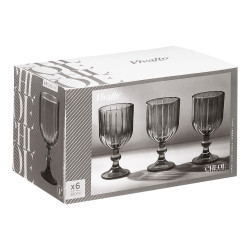 CALICE VINHO RISCAS 380ML CINZENTO