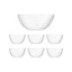 SET 7 PIECES RELIEF 1 LARGE BOWL 6 SMALL BOWLS