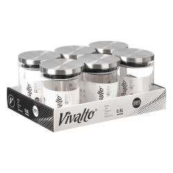 TARRO REDONDO BOROSILICATO 800ML TAPA ACERO