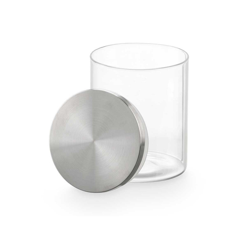 TARRO REDONDO BOROSILICATO 800ML TAPA ACERO