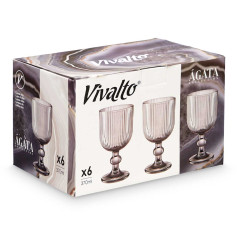 RED WINE GLASS GREY COLOUR 370 ML