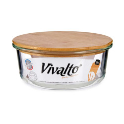 CAIXA HERMETICA BOROSILICATO C TAMPA BAMBU 950ML 