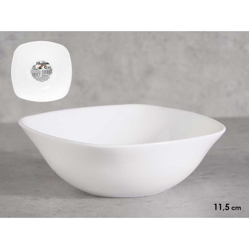 SQUARE BOWL OPAL  11,5X11,5CM
