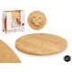 ROTATING ROUND CHOPBOARD 30 CM BAMBOO