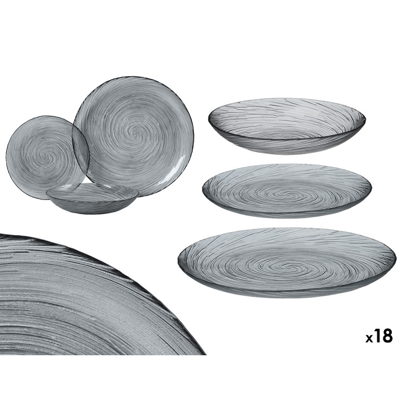 GLASS DINNERWARE 18 PCS