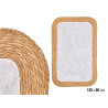 TAPPETO JUTA ANTISCIV RECT PELO BIANCO 120X80CM