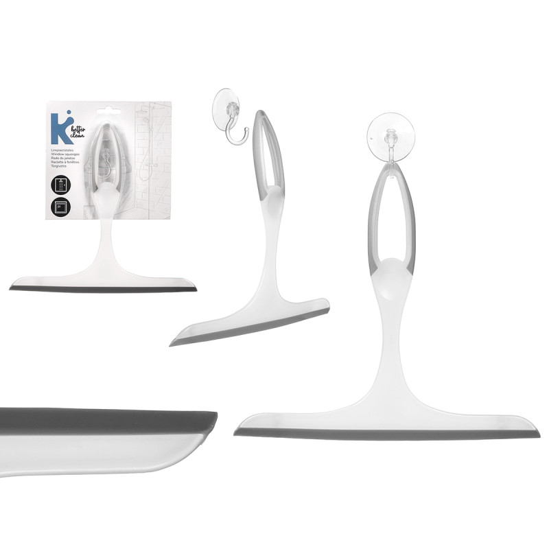 RACLETTE FENETRE PLASTIQUE BLANC GRIS