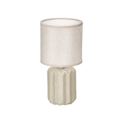 LAMPADA DA TAVOLO A RIGHE BEIGE
