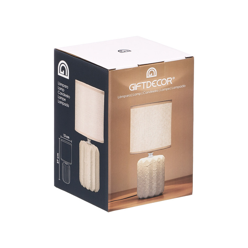 LAMPE A POSER RAYEE BEIGE