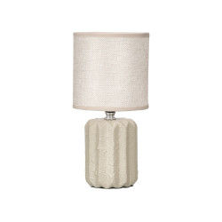 LAMPARA SOBREMESA RAYAS BEIGE