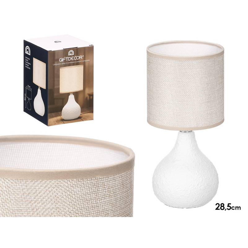 DOMED TABLE LAMP WHITE