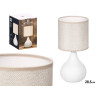 DOMED TABLE LAMP WHITE