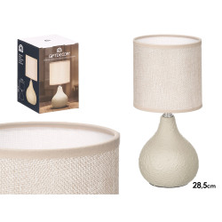 LAMPARA SOBREMESA ABOMBADO BEIGE