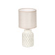 LAMPE A POSER CYLINDRIQUE RAYEE GRISE