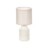 CYLINDRICAL STRIPED TABLE LAMP GREY