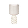 LAMPE A POSER CYLINDRIQUE RAYEE BEIGE