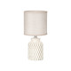 LAMPE A POSER CYLINDRIQUE RAYEE BEIGE