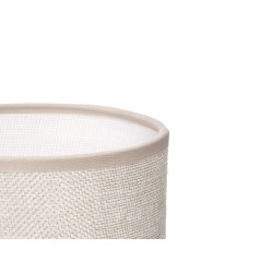 STRIPED CYLINDRICAL TABLE LAMP BEIGE