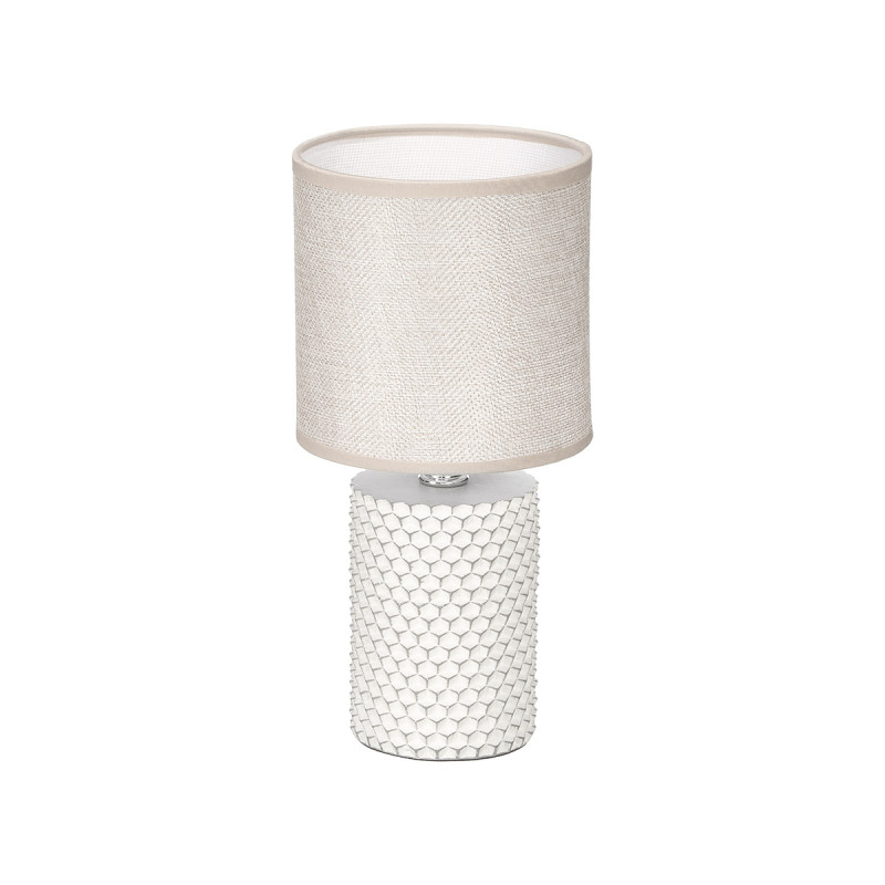 LAMPARA SOBREMESA CILÍNDRICA RELIEVE GRIS