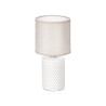 CYLINDRICAL RELIEF TABLE LAMP WHITE