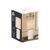CYLINDRICAL RELIEF TABLE LAMP WHITE