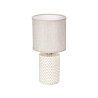 CYLINDRICAL RELIEF TABLE LAMP BEIGE