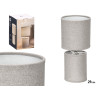 LAMPE A POSER TISSU GRIS