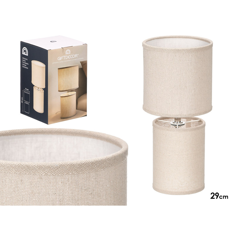 FABRIC TABLE LAMP BEIGE